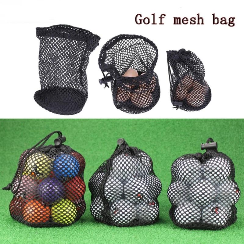 Nylon Golf Ball Storage Bag Closure Holds 48 56 15x28cm Purpose Sports Accessory