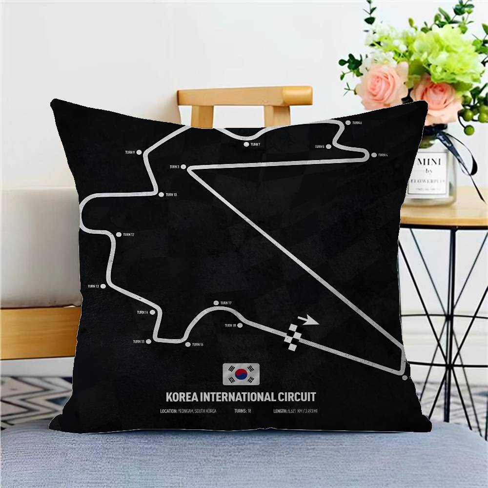 F1 Track Personalized Pillow Cover Kids Bedroom Wild Party Decor Pillowcase Kid Birthday Shower Gift