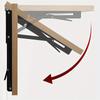 2pcs Heavy Duty Iron Foldable Tripod Stands Double Hinge Design, Wall Mount & Desktop Storage, Durable Industrial Style with Pre-Drilled Holes