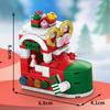 8in1 Christmas Tree Elk Deer Santa Claus Train Decorations Architecture Store Street View Xmas Snow House Building Block Kit Toy