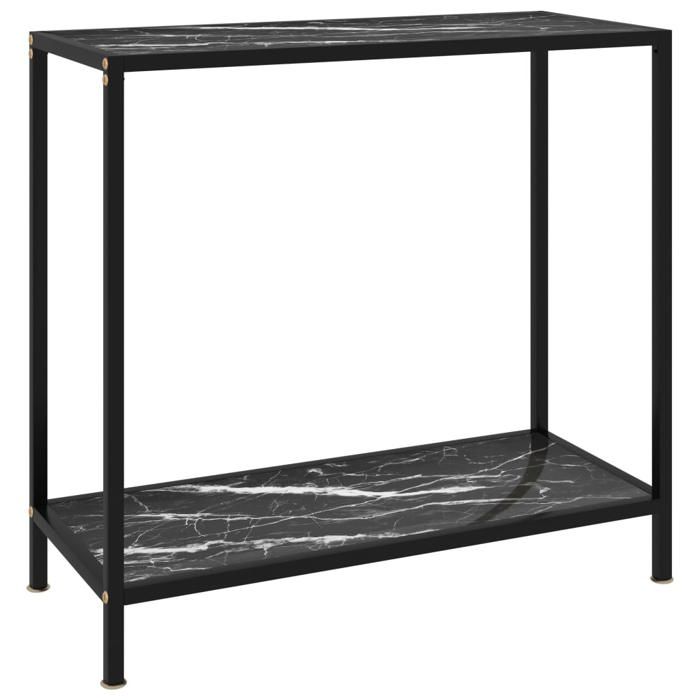 VidaXL Table console Noir 80x35x75 cm Verre trempé 322834