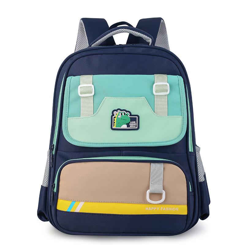 Tide Large Capacity Children'S Backpack Foreign Color Contrast Boys And Girls Backpack Kindergarten Primary School Bag