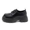 British style small leather shoes New autumn and winter muffin platform single shoes