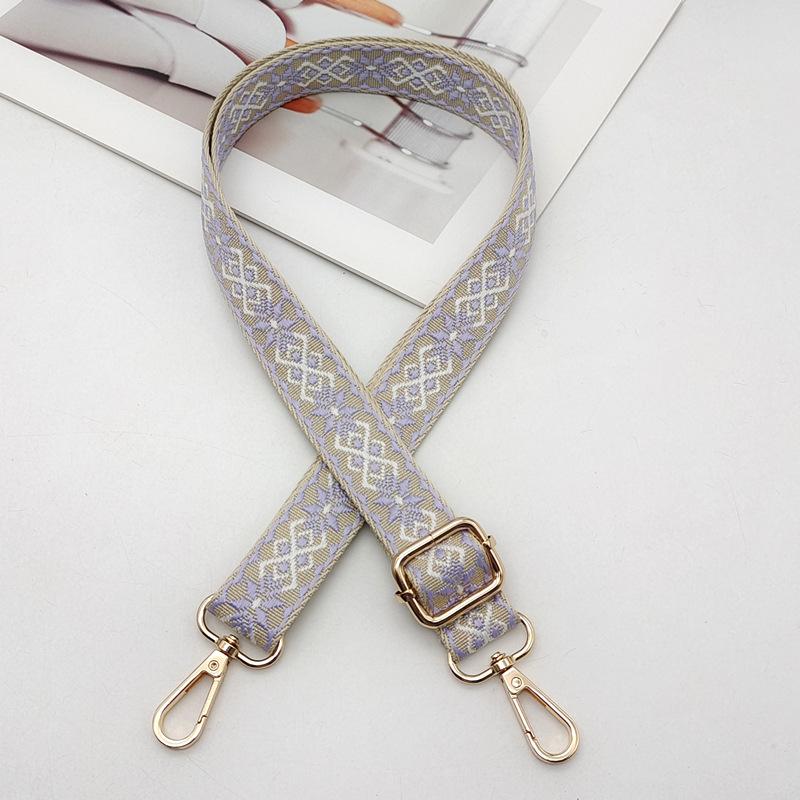 Embroidery Color Adjustable Women's Bag Strap Replaceable Ethnic Style Bag Strap Accessories Single Shoulder Crossbody Narrow