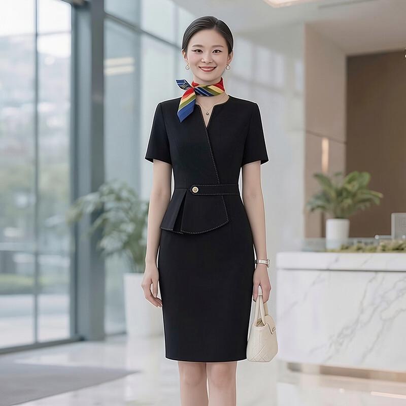 

Women s Summer Professional Short-Sleeve Dress M