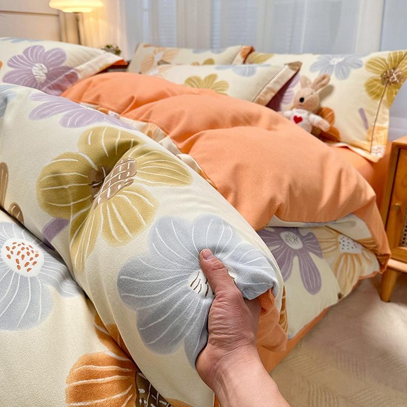 Extra Soft Duvet Cover Set 100% Cotton 3Pieces - Bedding Set (1 Duvet Cover 2 Pillowcases), Easy Care, Wrinkle Resistant