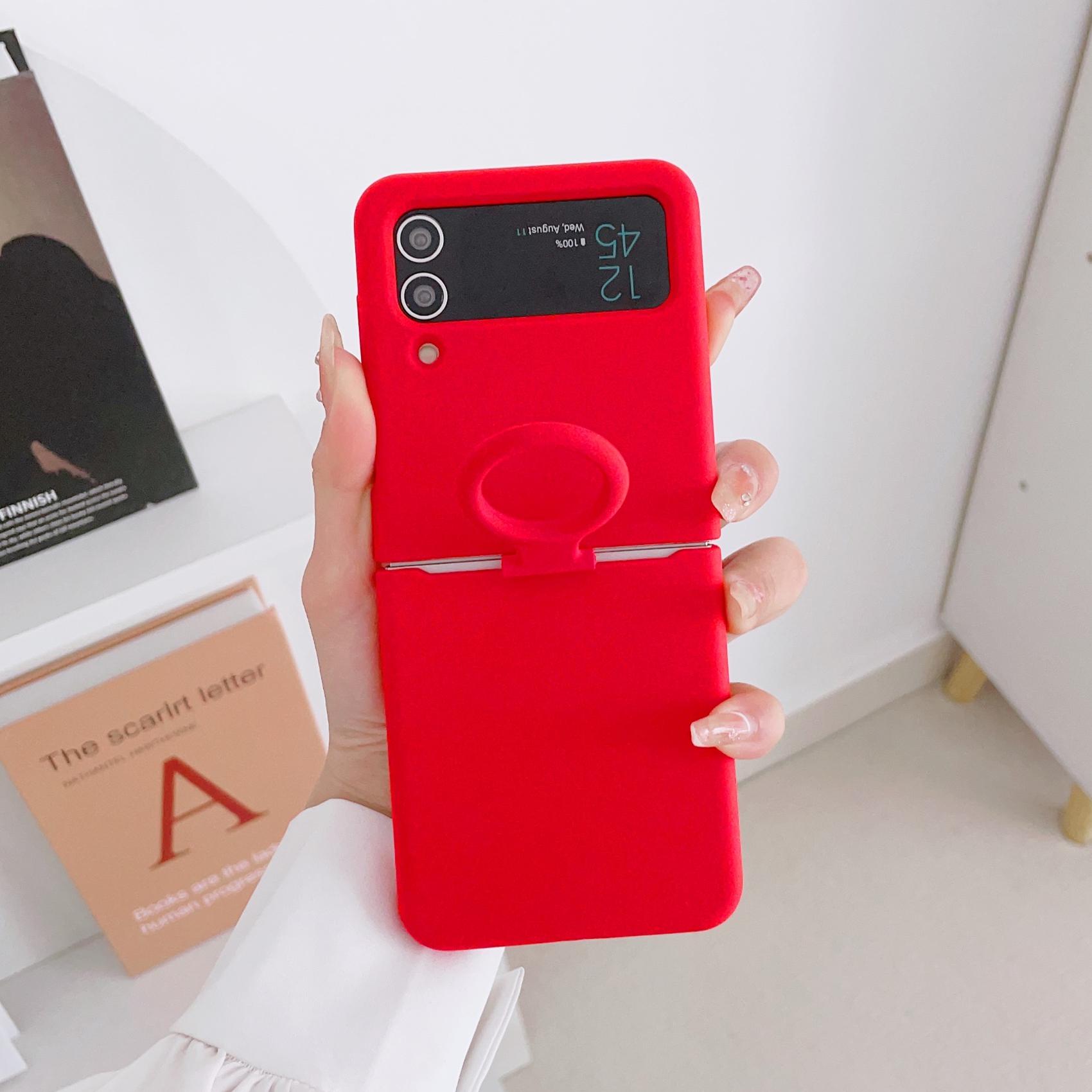 

Чехол-держатель из жидкого силикона для Samsung Galaxy Z Flip 3 4 5G Flip4 Flip3 Flip2 Flip1 Складной модный чехол с полной защитой For Z Flip 3