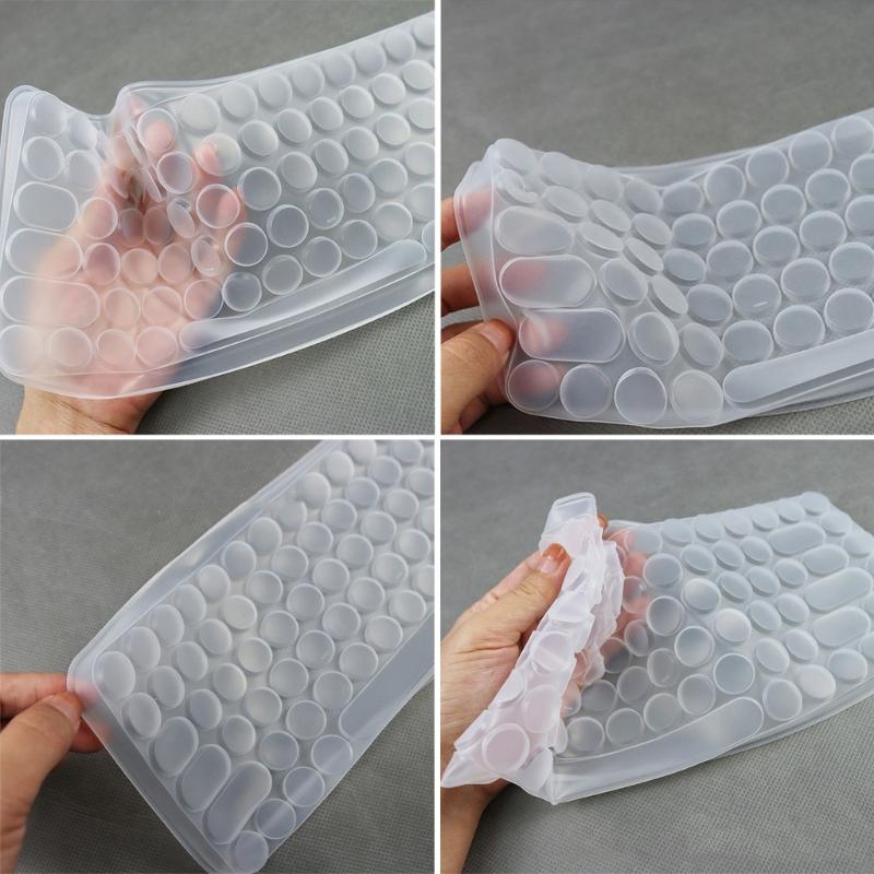 Keyboard Cover for Bluetooth-compatible Wireless Keyboard Silicone Keyboard Protectors Skin Ergonomic Keyboard Protective