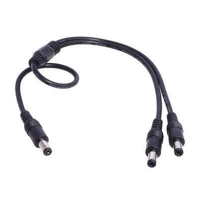 Złącze 1 Męskie na 2 Męskie 5.5mm*2.1mm Wtyk Męski na Męski Kabel Rozdzielający Zasilanie DC Adapter Zasilający do CCTV Taśmy LED