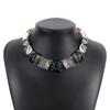Candy Mixed Color Resin Clavicle Necklace Earrings Female Geometric