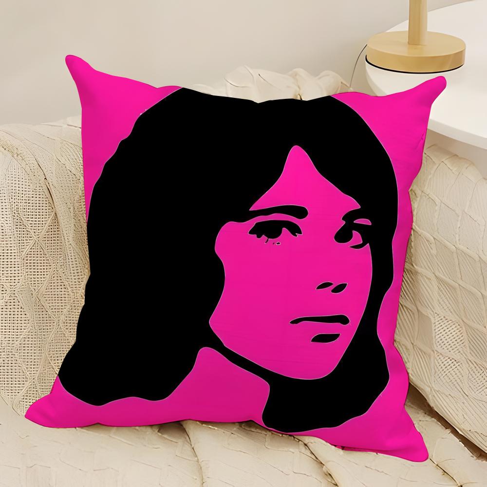 Hot TTV Girl Who Really Cares Pillow Case Natural Linen DoubleSided Printing Sofa Home Decor Cushion Cover