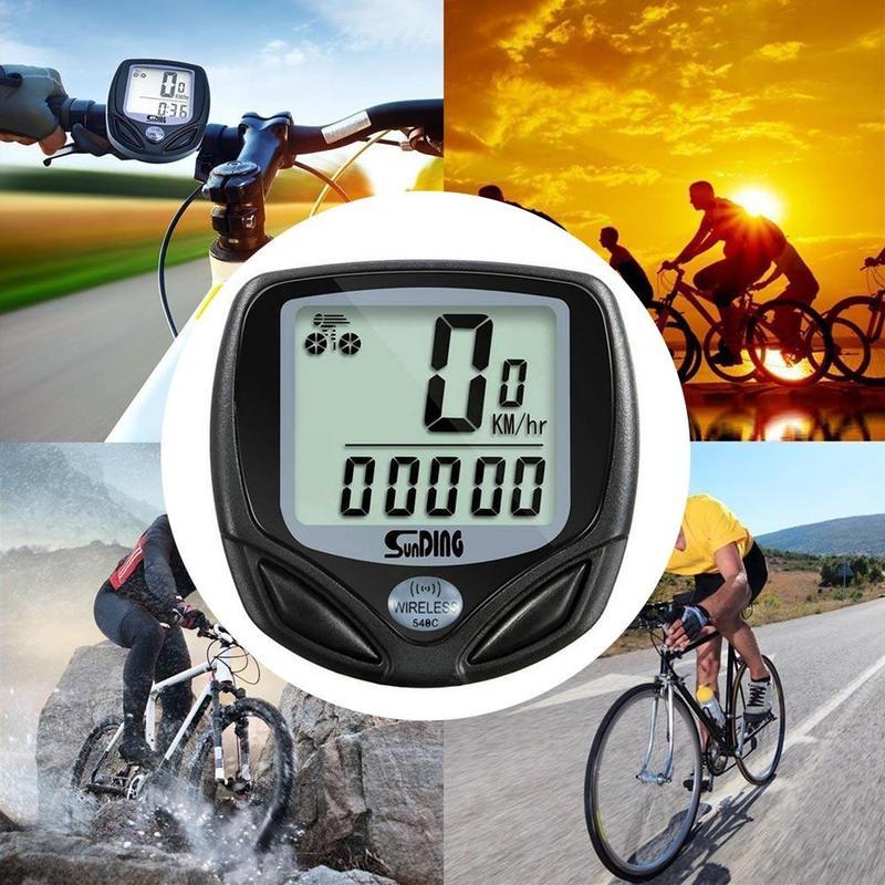 Fahrrad Fahrrad Kabellos LCD Fahrradcomputer Kilometerzähler Tacho Wasserdicht