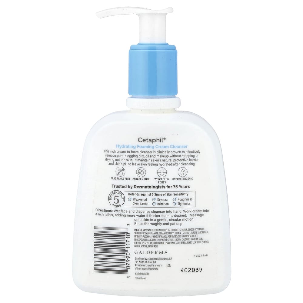 Cetaphil Hydrating Foaming Cream Cleanser 237ml (8fl Oz)