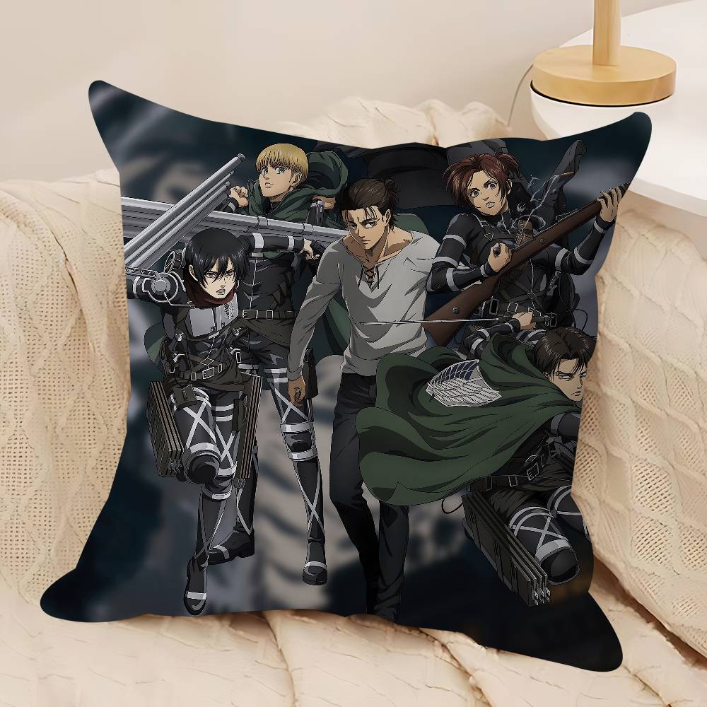 Anime Attack ON Titan Dekorativ Rumsestetik Kuddöverdrag Heminredning Sovrum Soffa Säng Soffa Kuddöverdrag 45x45