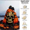 1pc Halloween Skull Blanket Lightweight Flannel Blanket Throw Blanket For Sofa, Bed, Travel, Camping, Livingroom, Office, Couch, Chair, And Bed yy2510