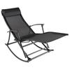 Garden Swing Chair Steel and Textilene Black