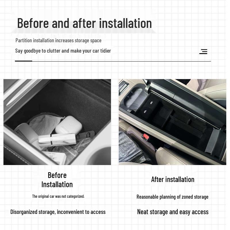 Fits 25 Models: Lynk & Co Z10 Armrest Storage Box for Car Interior