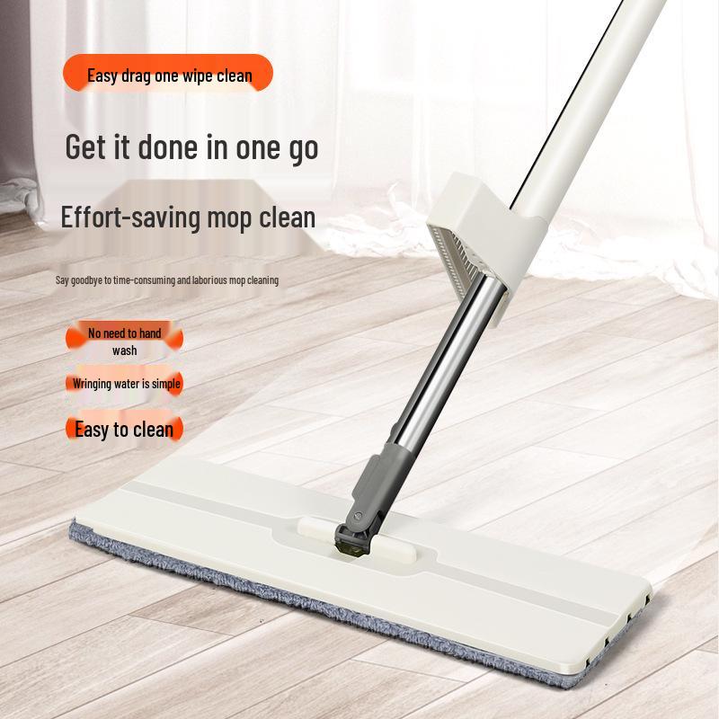 Large Hands-Free Wet & Dry Flat Mop with Squeegee