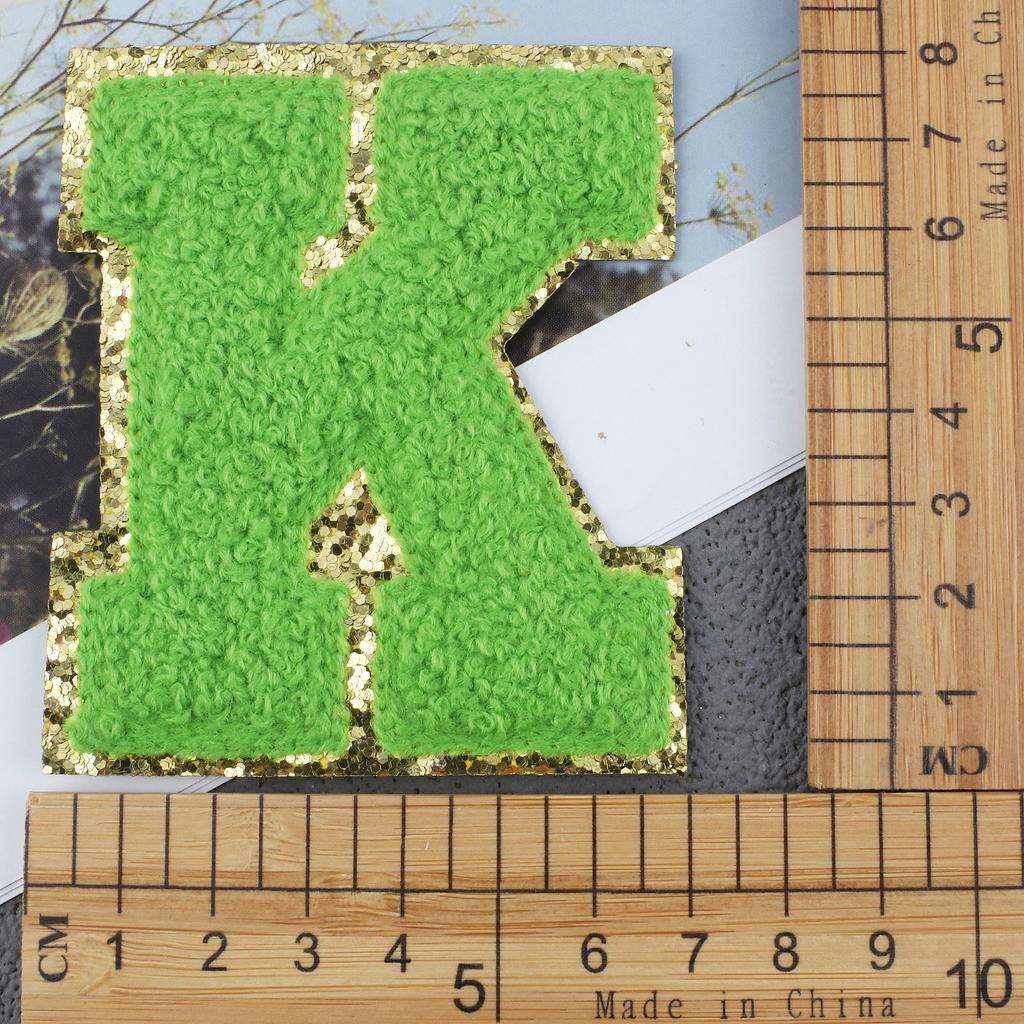 Mixed Color English Alphabet Embroidery Cloth Sticker Digital Towel Embroidery Computer Embroidery Stamp Clothes Smiley Face Patch Sticker