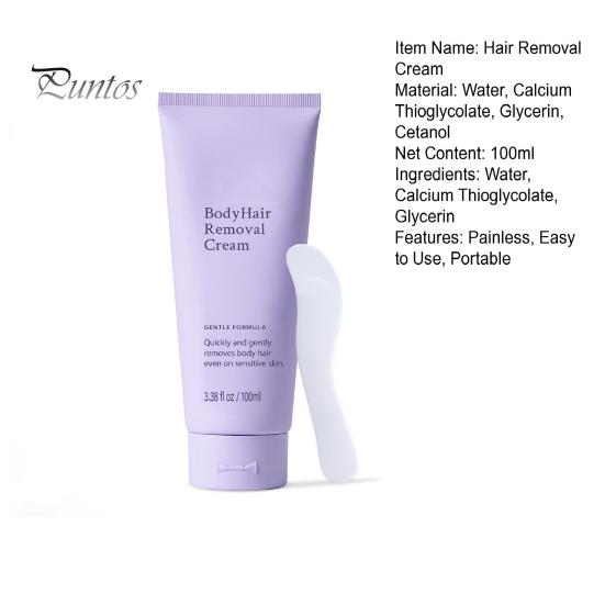 100ml depilační krém se špachtlí Muži Ženy Bezbolestné Celé tělo Paže Noha Podpaží Bikiny Soukromý odstraňovač chloupků na obličeji Depilační krém