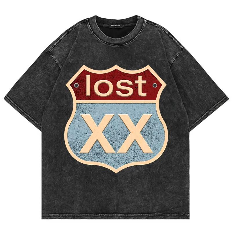 100% Cotton Vintage Washed Mgk The Lost Americana Tour 2025 2026 T Shirt Fashion Men/Women Loose Wash Tees Shirts