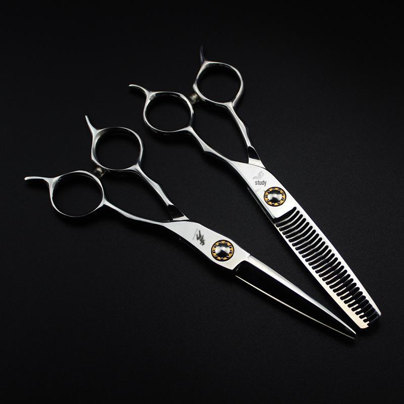 A-pattern 6.0-inch Hairdressing Scissors Set: Traveler Bearing, Straight, Bangs, Thinning Scissors