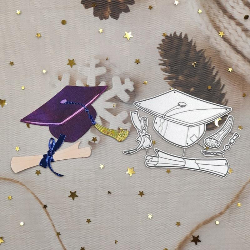 Bachelor Hat Die Cut for DIY Scrapbooking Decoration Graduation Cutting Dies