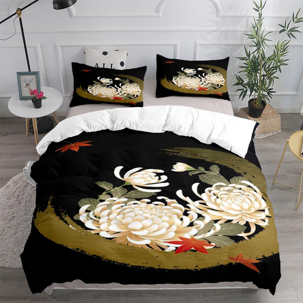 

Комплект постельного белья Golden Peony Flower King Queen Double Full Twin Single Size (135x200cm)