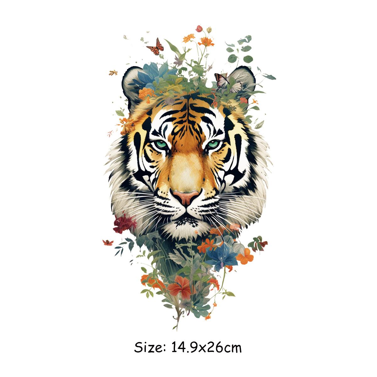 

Нашивки Tiger Punk Термоклеящиеся накладки Ropa Diy Наклейки для одежды Толстовки Футболки Термопресс Аппликации Термонаклейки