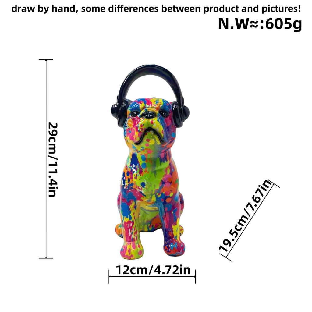 Vintage Animal Artwork Ornaments Best High-end Resin Crafts Dog Ornaments Home Use Living Room Cabinet Decorations Durable