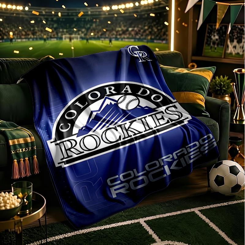 Colorado Baseball Blanket Lightweight Flannel Bedding Blanket Perfect for Travel, Camping, Living Rooms, Offices, Sofas, Fan Christmas gift