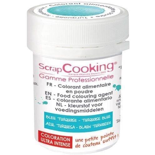Colorant alimentaire en poudre - SCRAPCOOKING - Pot 5g - Turquoise