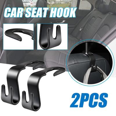 2Pcs Car Headrest Hooks Hanger for Bags Seat Back Organizer Holder Clips Auto Fastener Hooks Car Storage Interior Accessories