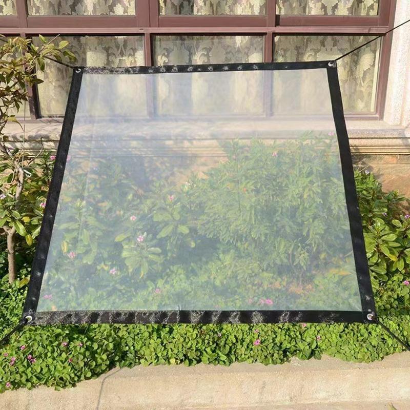1PCS Transparent PE Rainproof Cloth Rainshed Insulation Plastic Cloths Outdoor Engineering Protective Cover Garden Courtyard Windproof Tarpaulin
