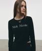 Nigaennikol Nicole Pintuck Ls Crop Top_Black
