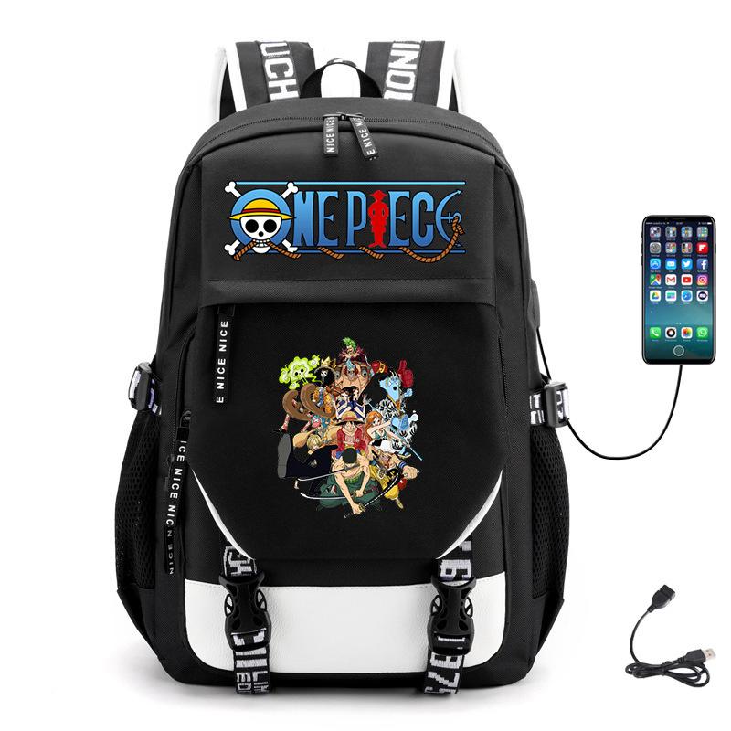 Mochila Multifuncional Tendência Estampa de Animação Estilo College Campus Lazer Bolsa Escolar Estudante