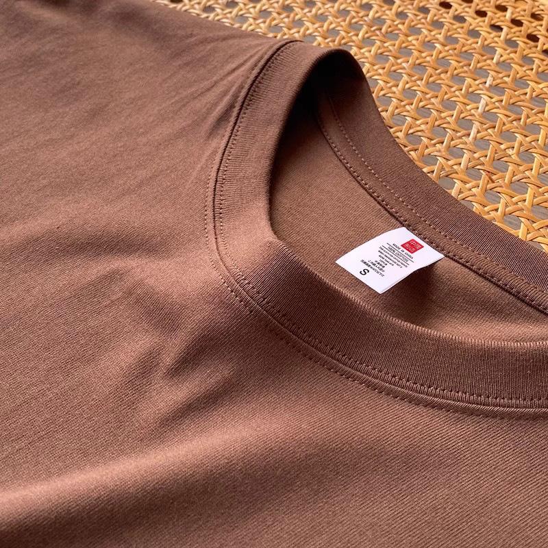 Men's Short Sleeved T-shirt Made 100% Pure Cotton  Summer Heavyweight Loose Oversized Top  Fashionable Round Neck Half Sleeved Casual T-shirt