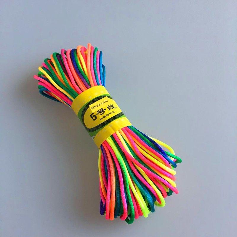 

DIY No. 5 Chinese Knot Bracelet Pendant Rope Material Thread Multicolored(Line 5 20 m)
