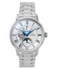 Star M45 F7 Mechanical Moon Phase Stainless Steel White Open Heart Dial Automatic RE-BT0005S Men's Watch