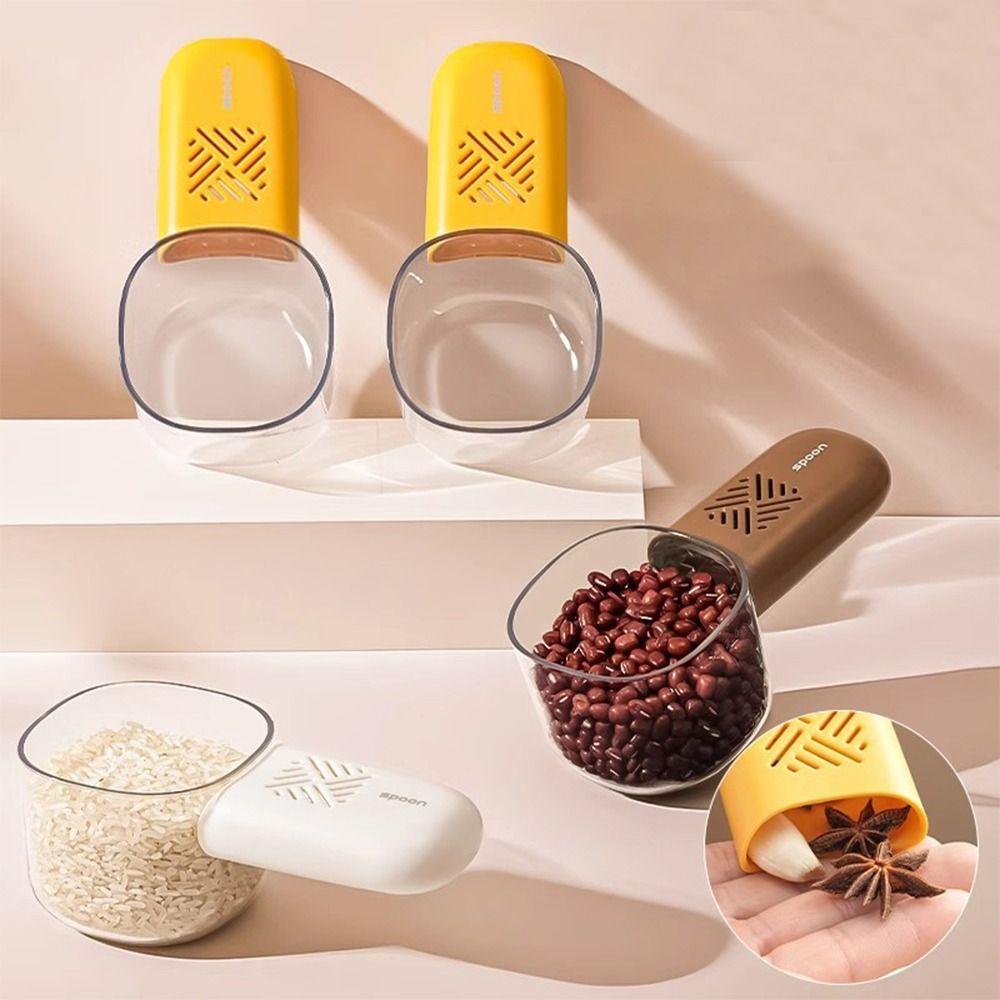 with Scale Household Food Spoon PET Measuring Scoop Cute Kitchen Rice Scoop