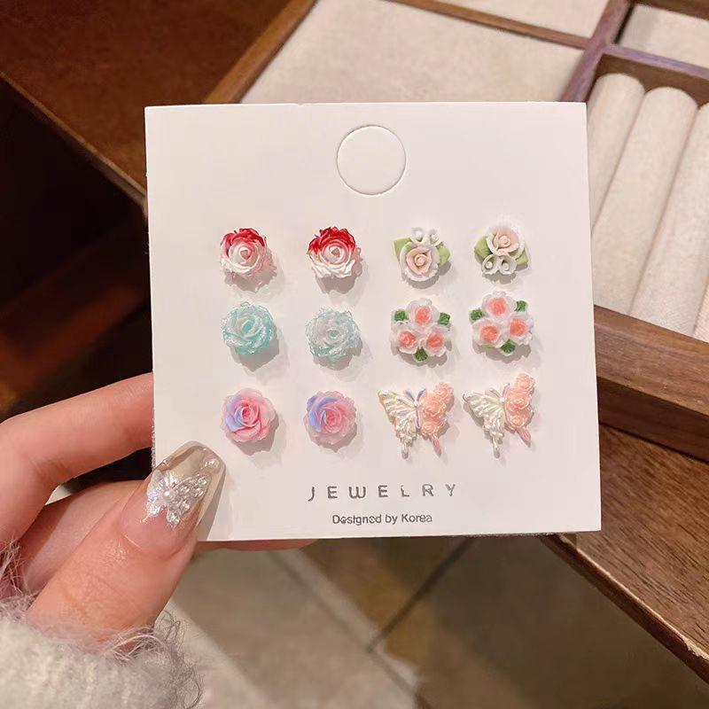 "Charming Silver Needle Butterfly Earrings - Delicate, Exquisite, and Fresh Design"