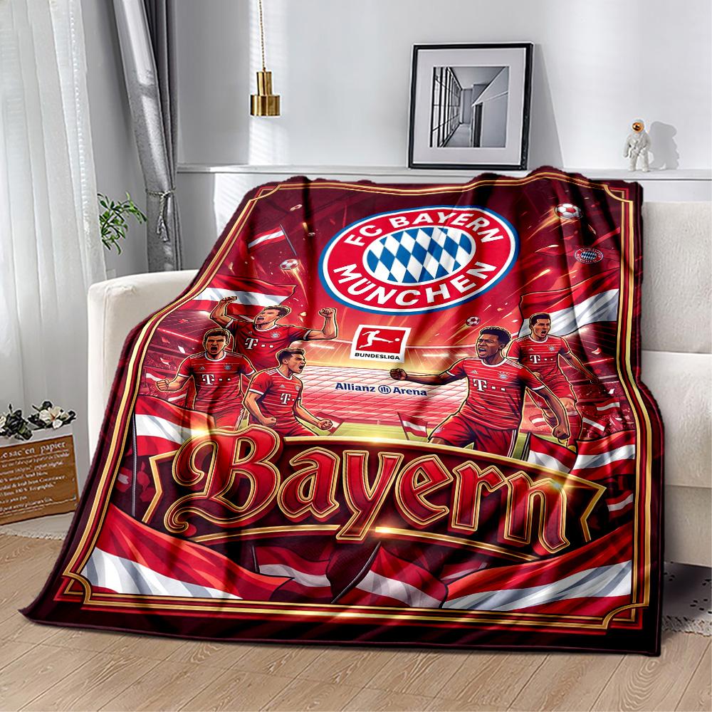 Bayern Munich Fan Gear Customize Your Name Blanket Throw Customizable Blanket Durable Comfort Perfect for Bedding Bed Picnics Livingroom