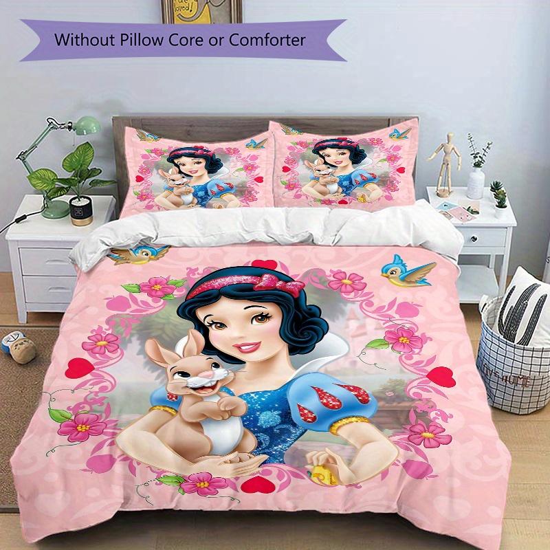 3pcs Snow White and the Bunny Bedding Set Includes 1 Quilt Cover and 2 Pillowcases, Comfortable B082