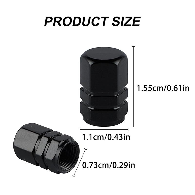 4Pcs Tire Valve Stem Caps Decorative Tires Accessories Aluminum Alloy Nipple Wheel Caps Cars Motorcycles Bicycle Cover Dustproof