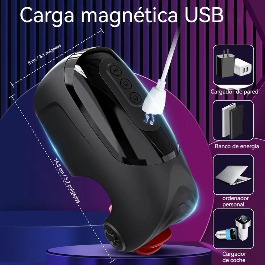 Rotating Penis Stimulator Massager, 10 Modes Tongue and Flutter, Smart Electric Vibrator for Men