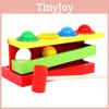 Interaktives Ballspiel mit Holz zum Zuordnen von Farben, Hämmern und Spielen für Kleinkinder im Alter von 1-2-3 Jahren