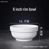 White Ceramic Rimmed Bowls