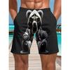 Fashionable Comfortable Plus Size Drawstring Loose 3D Shorts Men Creative Fun Colorful Summer Leisure Holiday Cool Daily Versatile Shorts