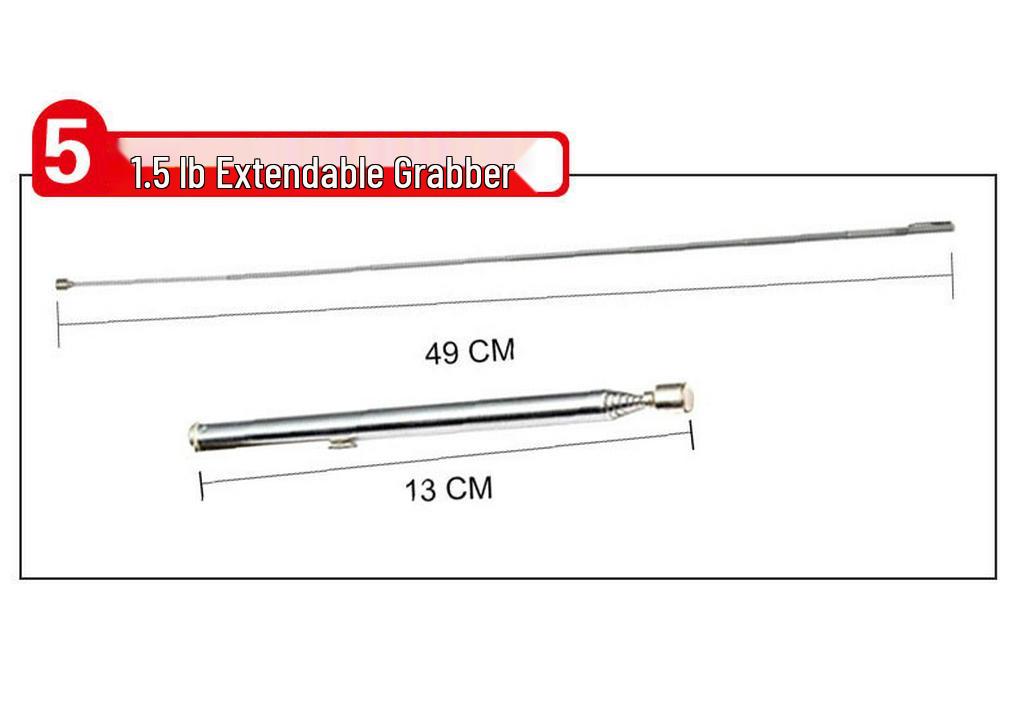 Magnetic Pickup Tool with LED Light and Inspection Mirror for Auto Repair Telescoping Inspection Mirror with LED Light