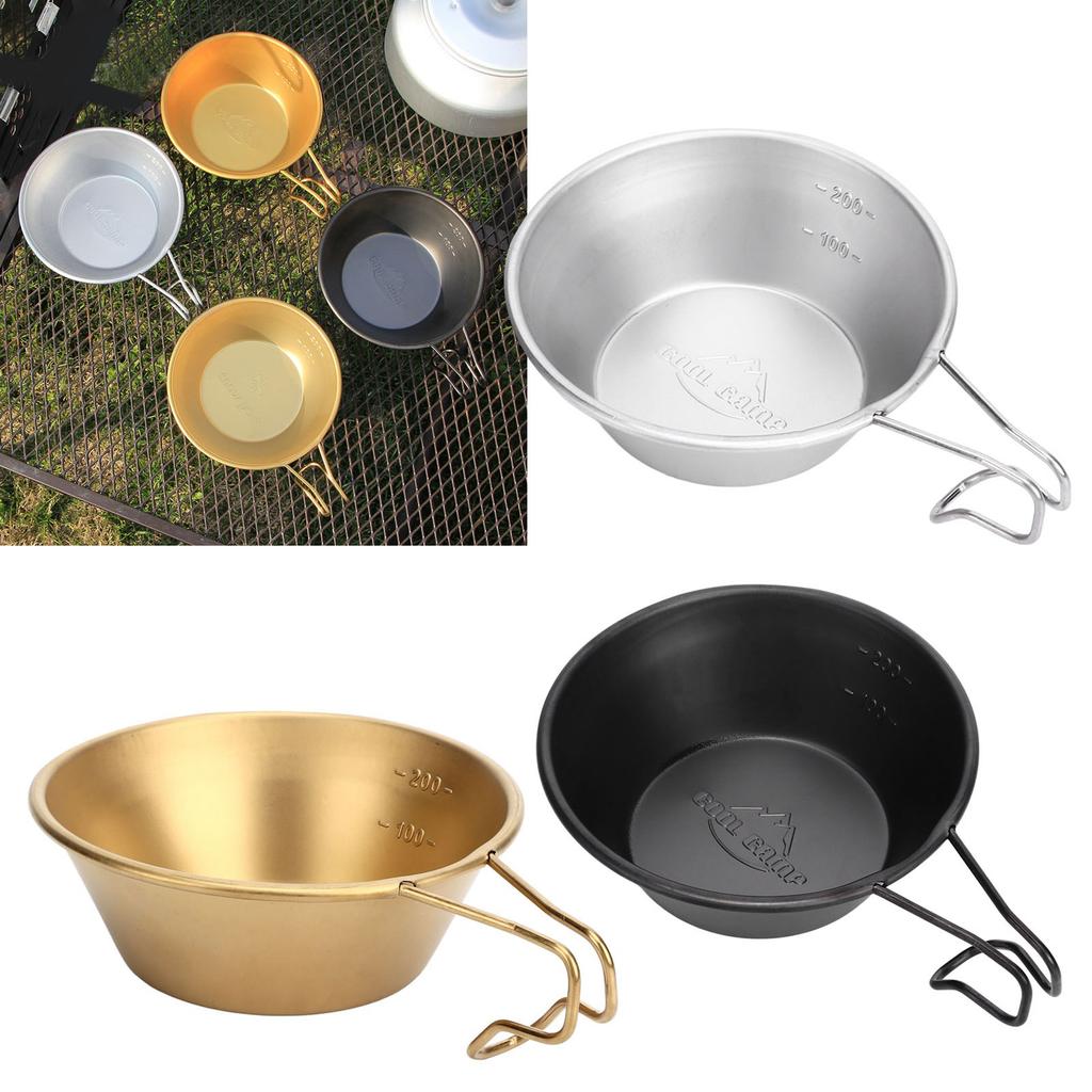 Kempingový hrnek Trekingová miska Hrnek Nerezový s uchem ve tvaru háku pro venkovní cestování piknik